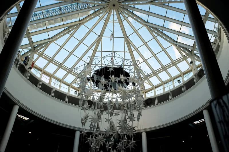 The glass dome above the Oasis quarter of the Meadowhall shopping centre in Sheffield